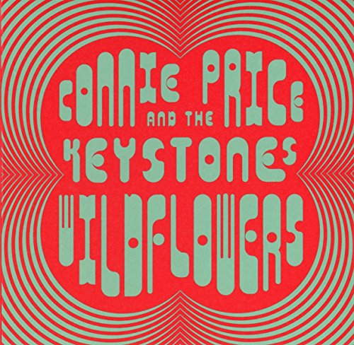 Connie Price and The Keystones “Wildflowers” album cover, swirling red and green.