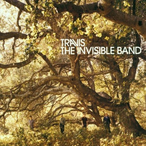 Travis album cover, "The Invisible Band," featuring a band in a forest.