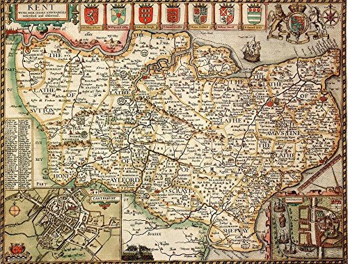Kent Historical 1610 Map 1000 Piece Puzzle