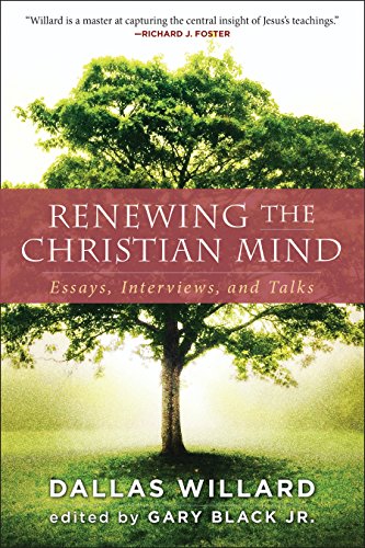 Book cover: "Renewing The Christian Mind" with a tree in a field.