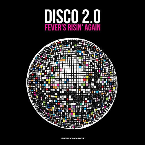 Disco 2.0 album cover with a colorful, textured disco ball on black.