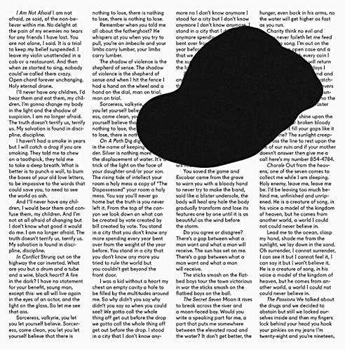 CD cover for Owen Pallett's "In Conflict" featuring handwritten lyrics and a black bird.