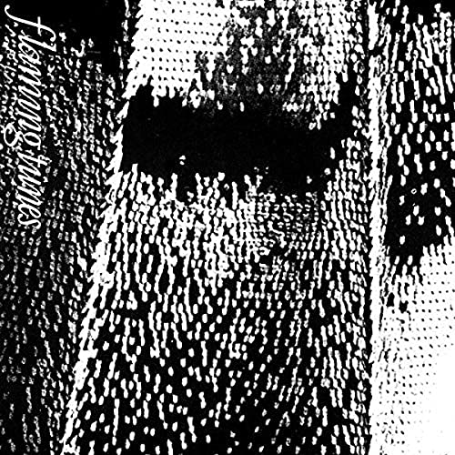 Black and white halftone image of a face with text on the side.