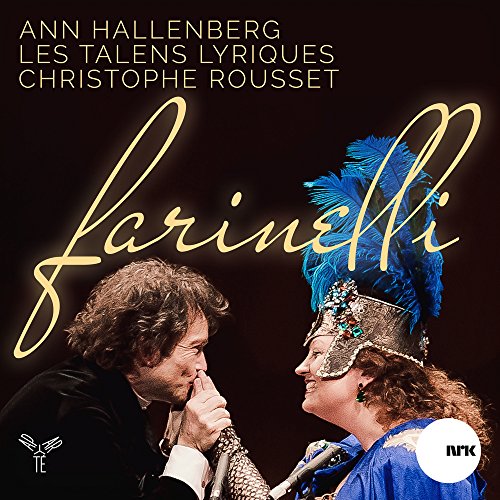 CD cover: portrait of Farinelli with Ann Hallenberg and Les Talens Lyriques.