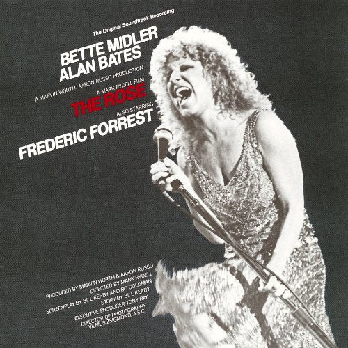 CD cover for "The Rose" featuring Bette Midler singing into a microphone.