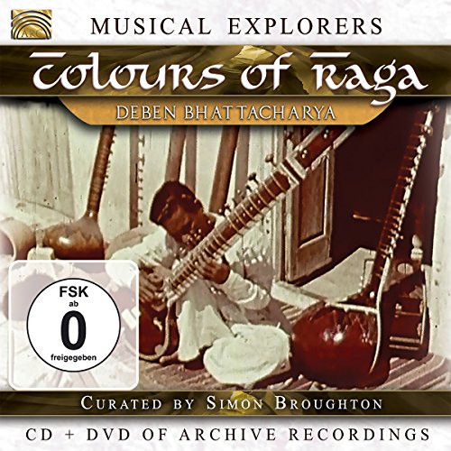 CD cover featuring a sitar player and colorful, abstract text design.