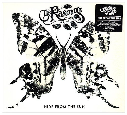 CD cover for The Rasmus’ “Hide From The Sun” with a butterfly design.