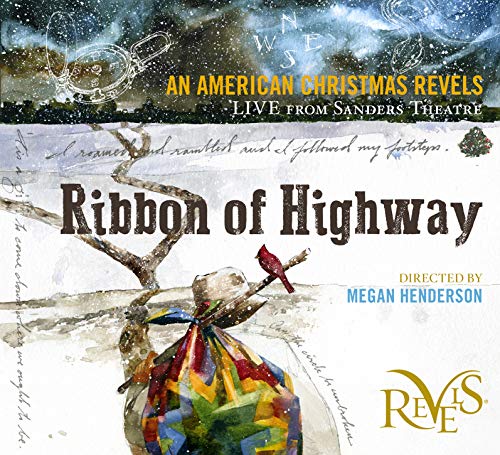 CD cover for “Ribbon of Highway” featuring watercolor art of a cardinal and road.
