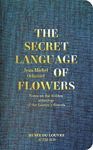Blue book cover with gold text: "The Secret Language of Flowers.