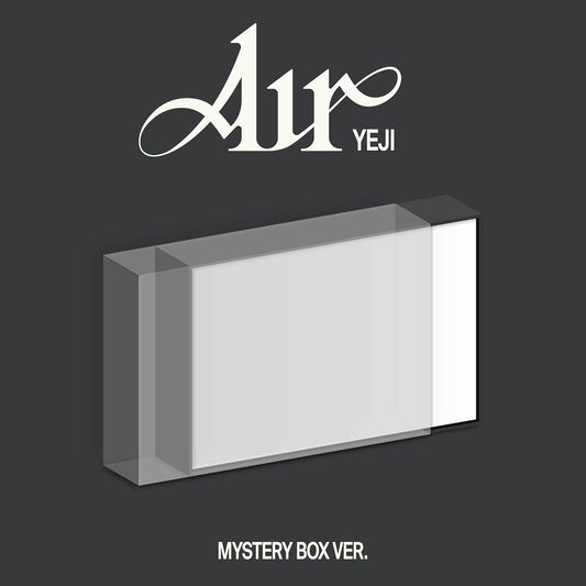 Yeji “Air” CD mystery box with white, translucent packaging.