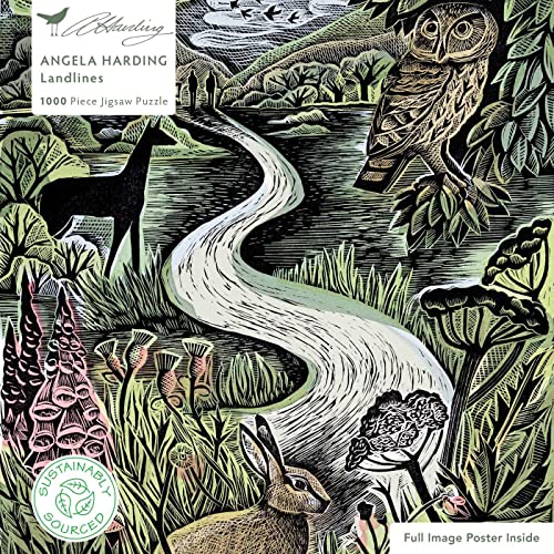 Adult Sustainable Jigsaw Puzzle Angela Harding: Landlines: 1000-Pieces. Ethical, Sustainable, Earth-Friendly