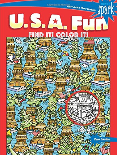 SPARK U.S.A. Fun Find It! Color It! (Dover Coloring Books)