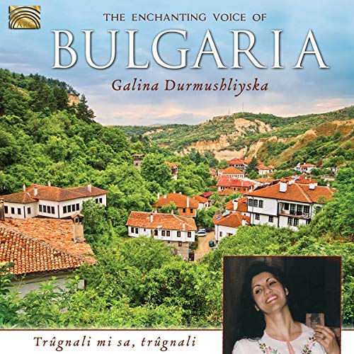 CD cover featuring a Bulgarian village and portrait of Galina Durmushliyska.