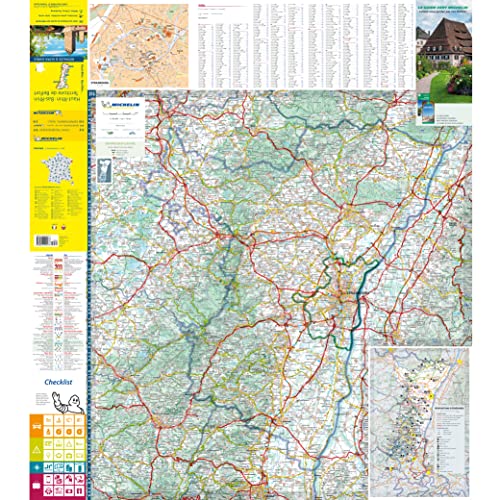 Bas-Rhin, Haut-Rhin, Territoire de Belfort - Michelin Local Map 315 : Map