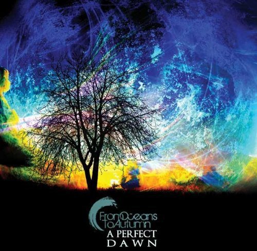 CD cover with silhouetted tree against vibrant, swirling blue and gold sky.