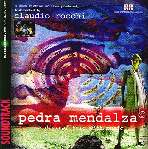 CD cover for "Pedra Mendalza" featuring abstract art and a figure.