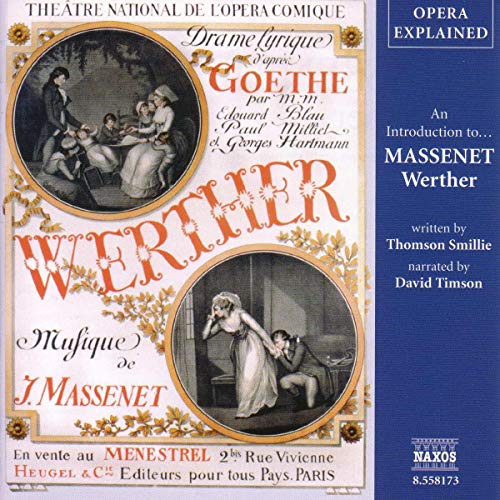 CD cover for Massenet’s “Werther” with vintage illustrations and text.