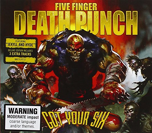 CD cover for Five Finger Death Punch’s “Got Your Six” with zombie artwork.