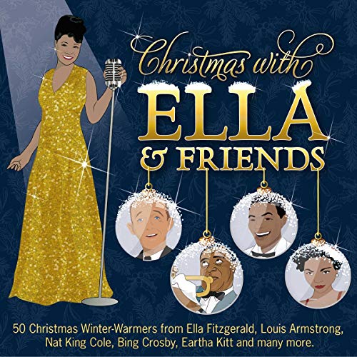 CD cover for “Christmas with Ella & Friends” featuring illustrated portraits.