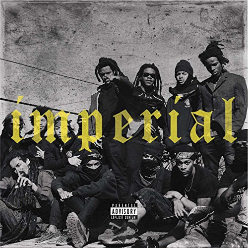Album cover for Denzel Curry’s “Imperial” featuring a group of people.
