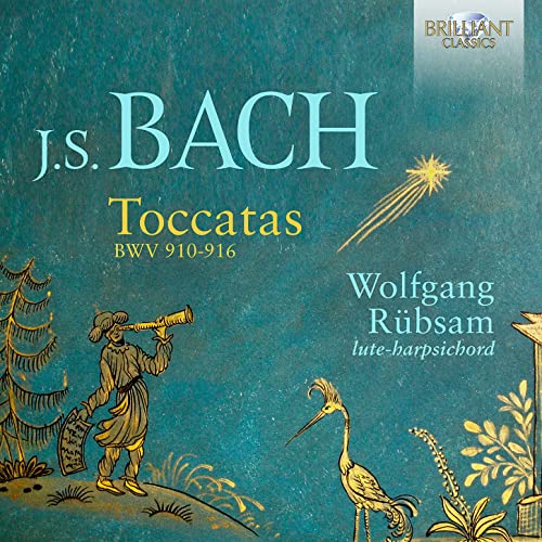 CD cover for Bach's Toccatas performed by Wolfgang Rübsam, with artwork.