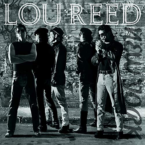 Lou Reed "New York" CD cover: black and white photo of four figures.