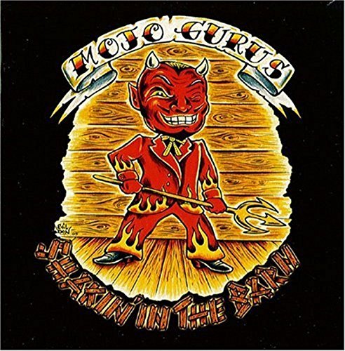 CD cover: Cartoon devil in a suit, standing on woodgrain background.