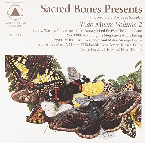 Vinyl record cover: butterflies on a floral background, text details artists & title.