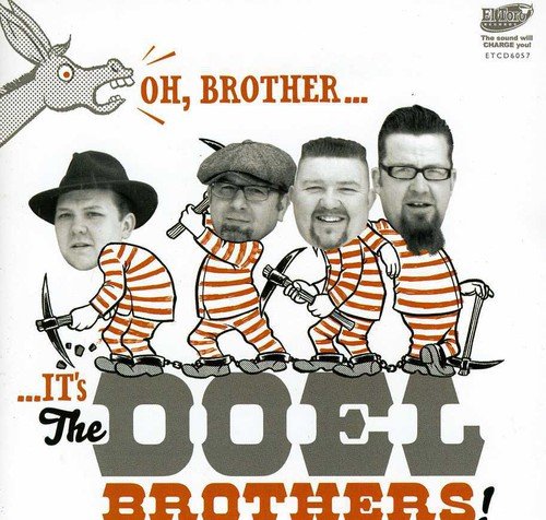 CD cover for “The Doel Brothers” featuring four men in striped outfits.