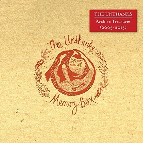 CD cover for The Unthanks’ “Archive Treasures 2005-2015” with red illustration.