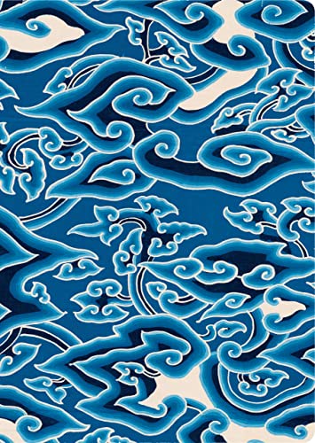 Blue Batik Clouds Hardcover Journal: Lined Notebook: With Ribbon Bookmark: Blank Notebook with Ribbon Bookmark