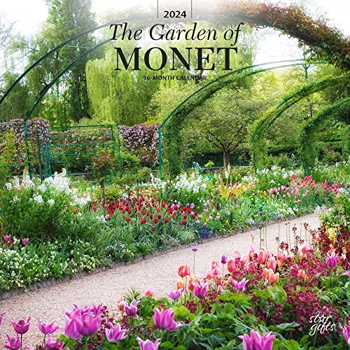 The Garden of Monet | 2024 12 x 24 Inch Monthly Square Wall Calendar | Sticker Sheet | StarGifts | Impressionism Art Artist Outdoor