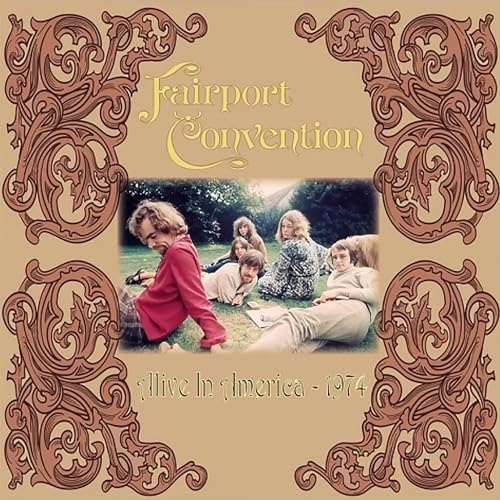 Fairport Convention album cover with a group portrait in a field.