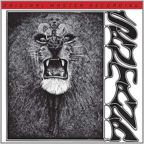 AlbumSantan album cover featuring a black and white illustration of a roaring lion.