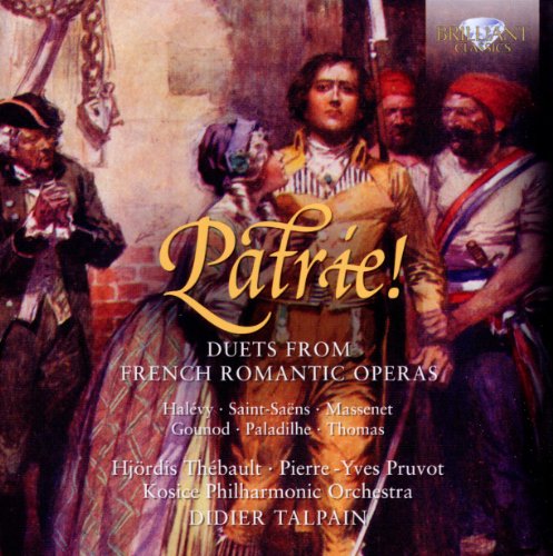 CD cover featuring a painting of figures in historical costumes, titled "Patrie!".