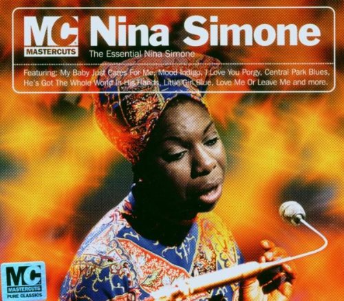 Nina Simone album cover featuring a portrait of the singer at a microphone.