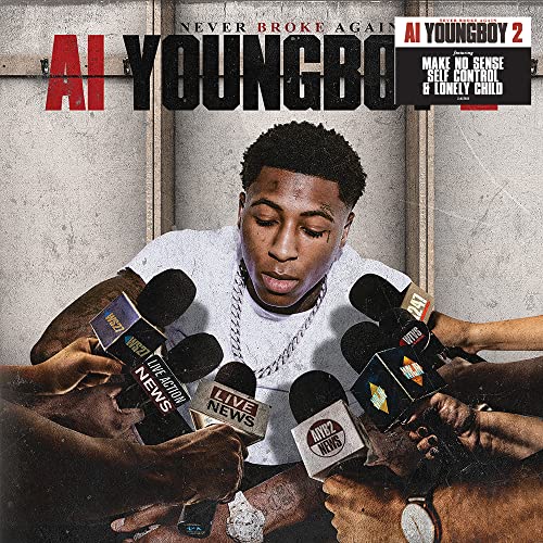 YoungBoy Never Broke Again album cover with microphones surrounding his face.