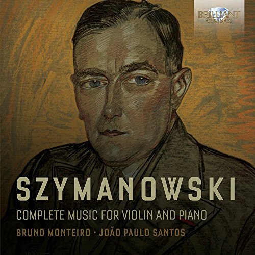 CD cover featuring a portrait of composer Karol Szymanowski.