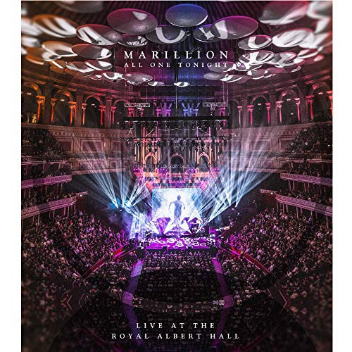 Marillion concert at Royal Albert Hall, stage lights, full audience.
