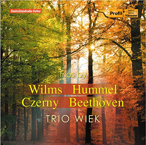 CD cover for “Trios By Wilms & Hummel & Czerny” with autumn forest scene.