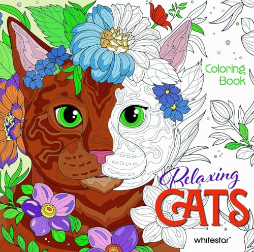 Relaxing Cats : Colouring Book