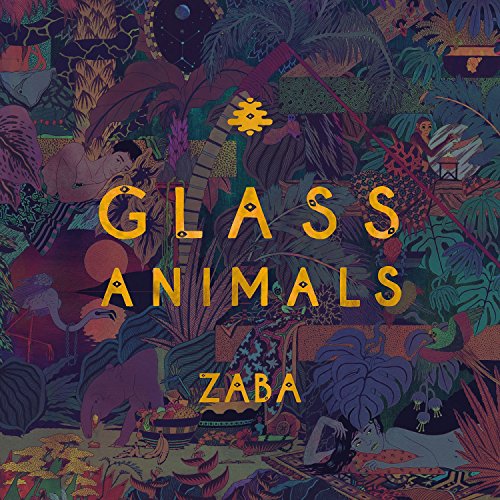 Album cover for Glass Animals’ “ZABA” featuring lush, colorful jungle imagery.