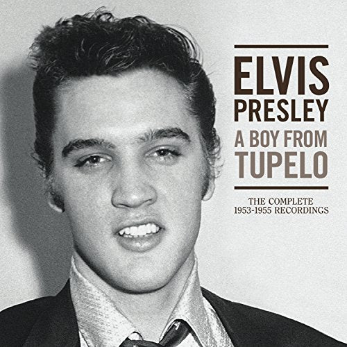 Black and white album cover featuring a young Elvis Presley portrait.