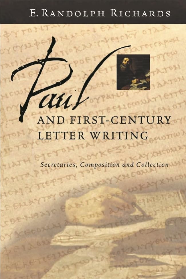 Book cover with title “Paul and First Century Letter Writing.”