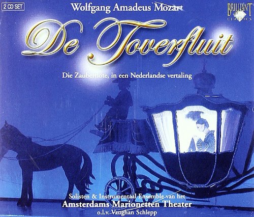 CD cover for Mozart’s “De Toverfluit” featuring a horse-drawn carriage.
