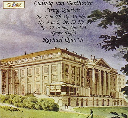 CD cover: Beethoven string quartets, featuring a painted classical building.