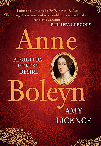 Book cover featuring a portrait of Anne Boleyn in an oval frame.