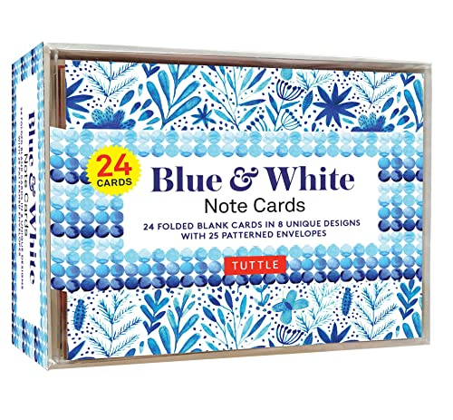 BLUE & WHITE - 24 NOTE CARDS