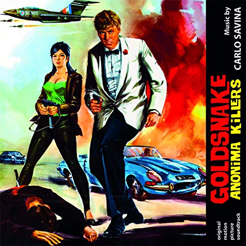 Vintage film poster featuring two figures with a car and airplane.