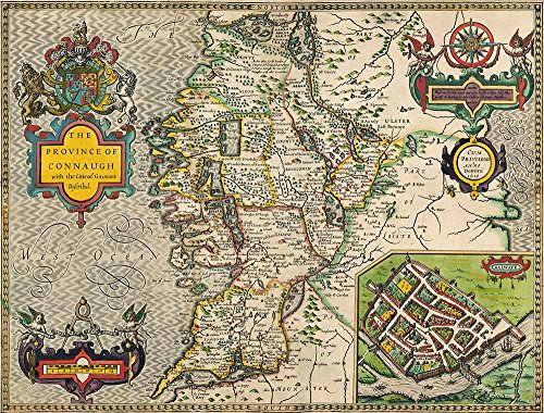 Ryco Originals CONN1 Connaugh, Ireland Historical Map 1000 Piece Jigsaw Puzzle (1610). Free Print
